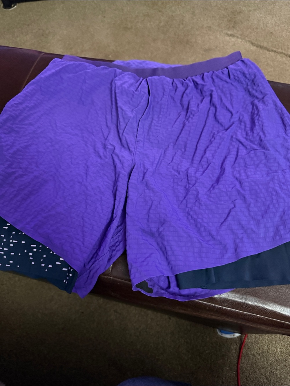 Lululemon women’s Athletic Purple Running Shorts with Inner Liner